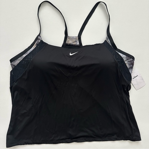 Nike Black Layered Tankini Top Size 3X Women - Picture 1 of 15